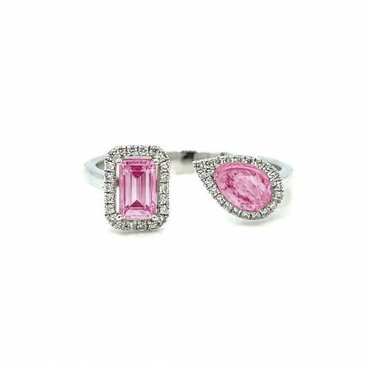 Zarcon double stone pink ring